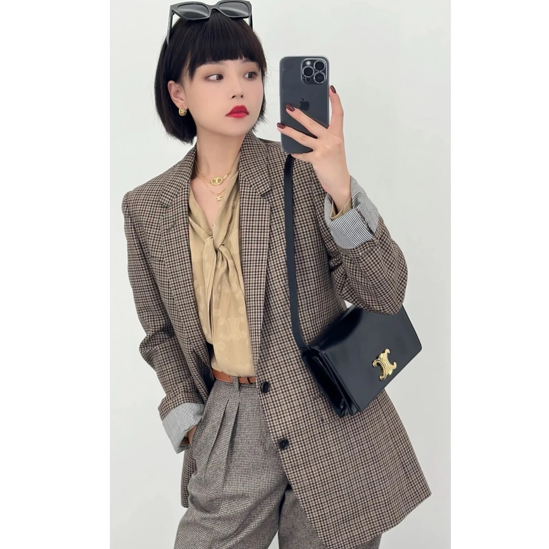 99新 Celine/思琳 双双臻选//vv00605/思林西装/36码/威尔士亲王