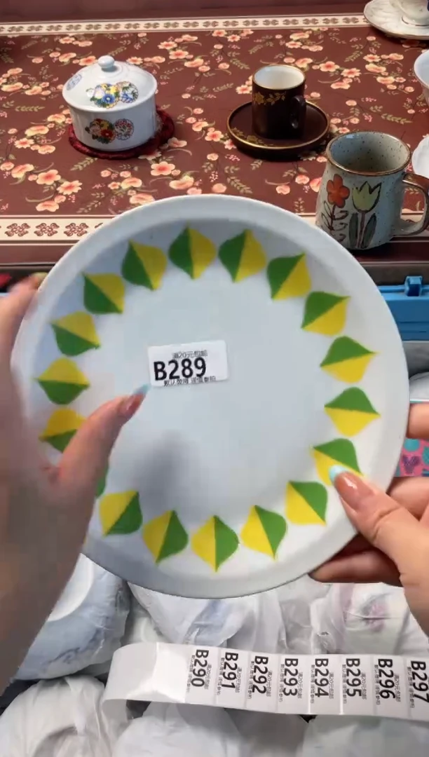 瓷片花**夏瓷器瓷器B289