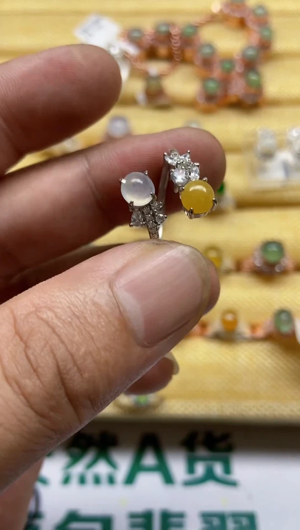 【闪购商品】翡翠戒指银S925镶嵌0000