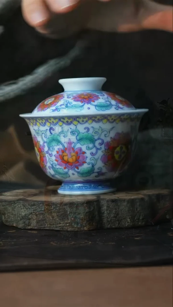 【闪购商品】杯景德镇陶瓷斗彩善听