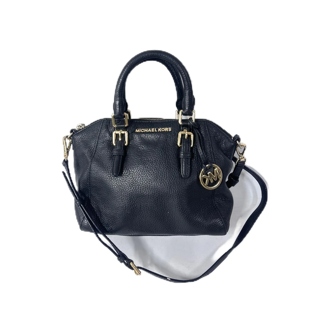 95新 MICHAEL KORS/迈克高仕 MK黑色全皮手提斜挎包 SH-30150-A