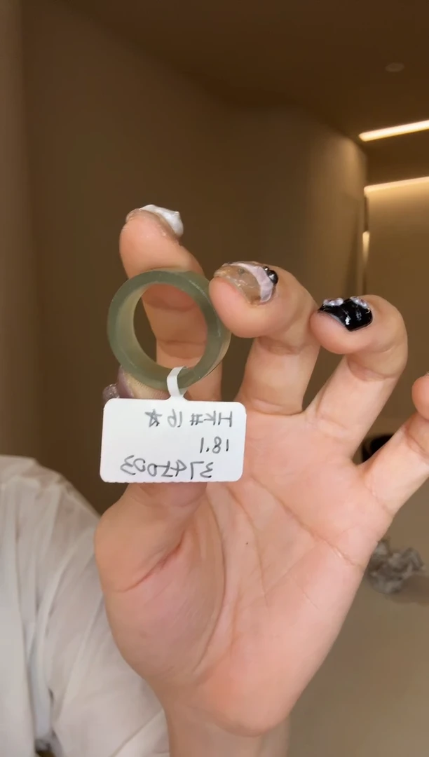 【闪购商品】和田玉戒指未镶嵌16码湖水绿窄直切