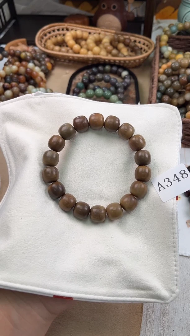 手串菩提根/象牙果a348卡15 干磨猪油膏瑕疵