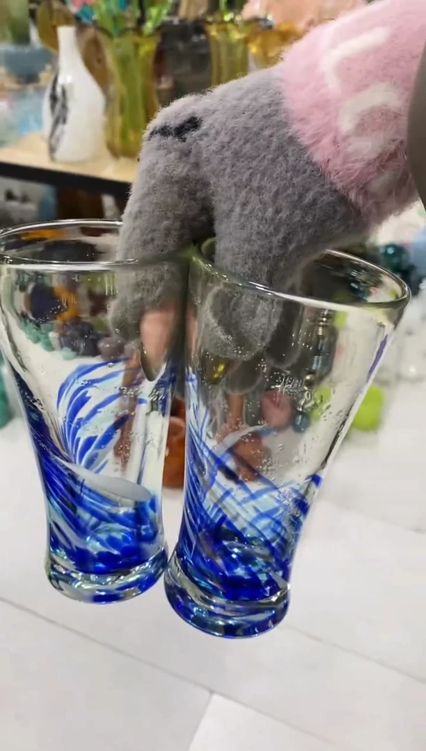 x*z慕忆家手作琉璃花瓶一对