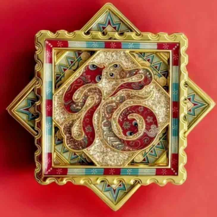 乙巳年-《灵蛇旋瑞》冰箱贴B款 创意冰箱贴