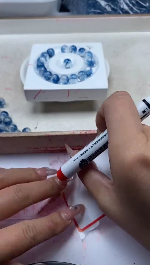 【闪购商品】水晶颈饰未镶嵌w129蓝幽灵烤色10mm*10颗