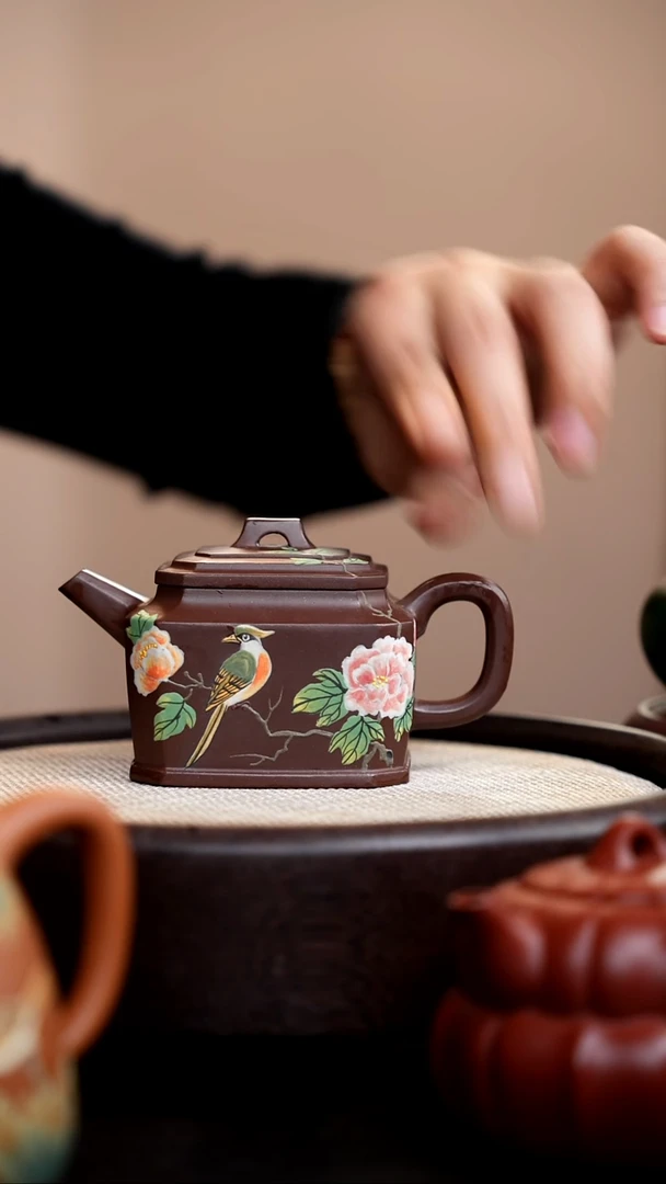 茶壶紫砂紫泥方韵壶