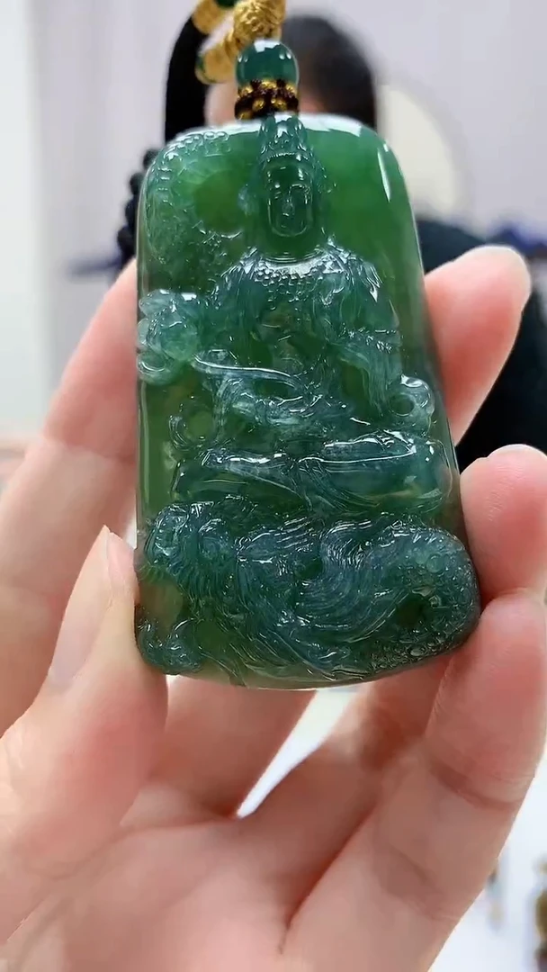 定制翡翠未镶嵌4898zm-毛货御龙观音169