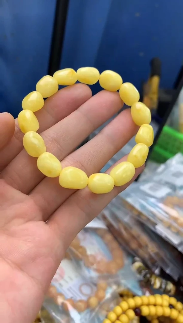裸石蜜蜡未镶嵌手串