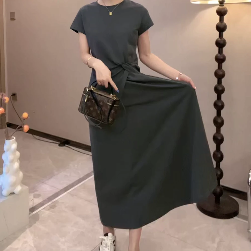 新款高端时尚套装女士2025夏季短袖半身裙两件套