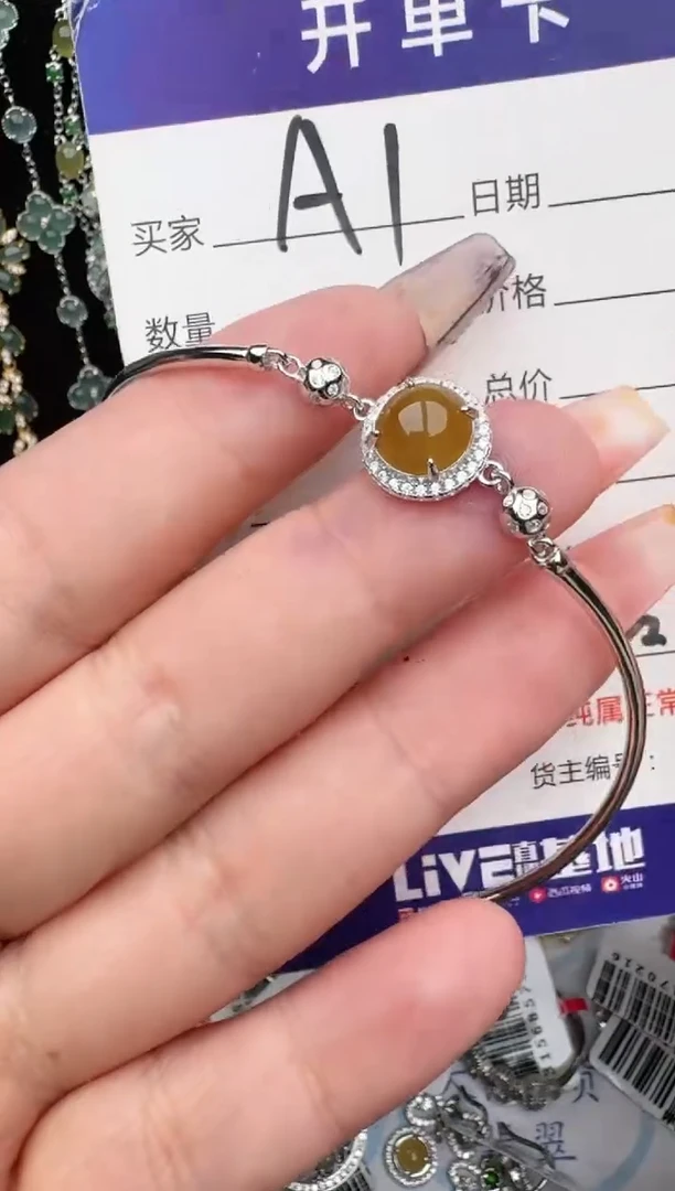 翡翠戒指银S925镶嵌1111