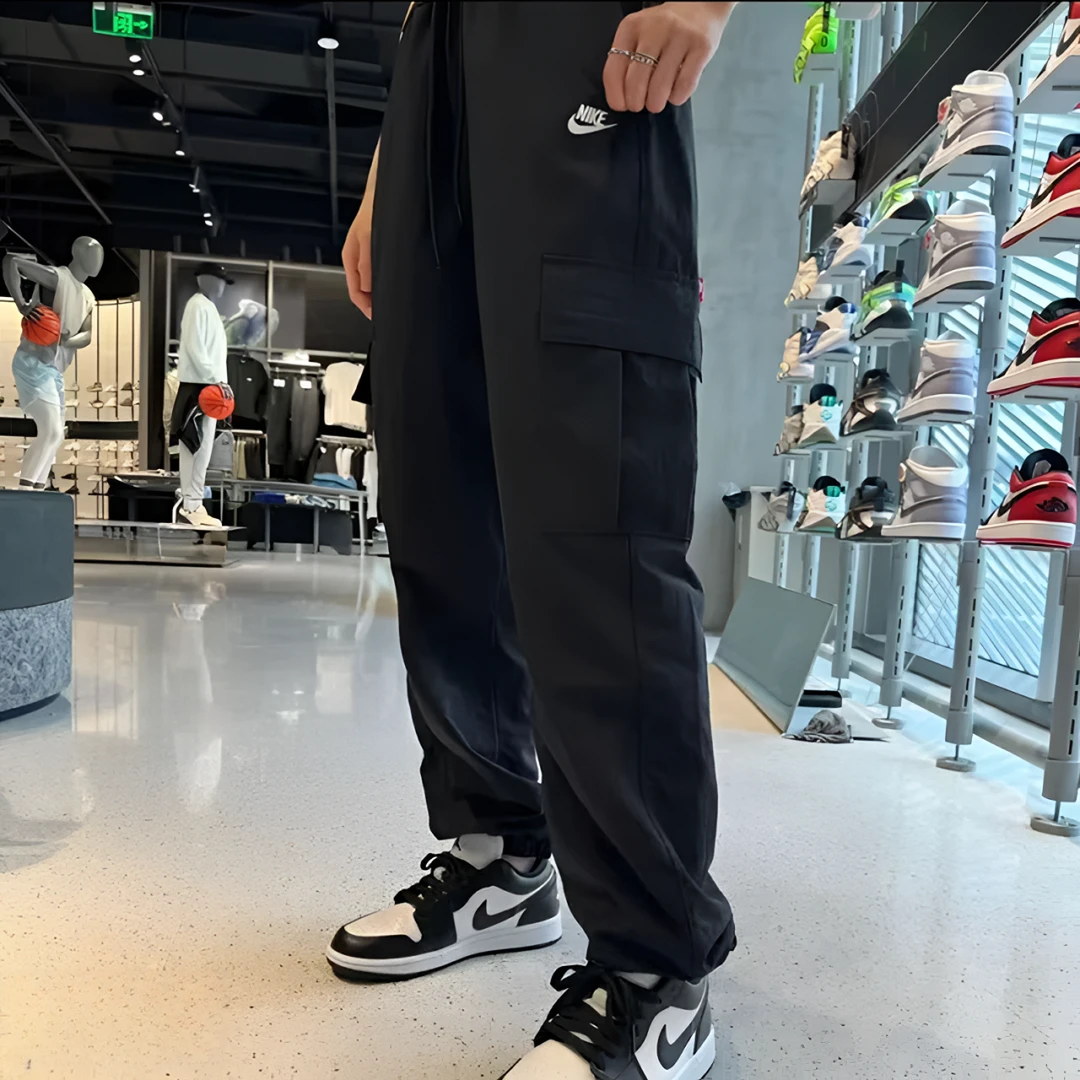 耐克NIKE商场同款25新款男工装梭织运动裤收口裤 HJ1991010