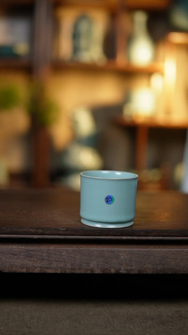 【闪购商品】杯仿古宋臻釉融天杯瑕23
