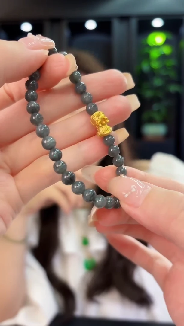 未镶嵌手链翡翠 乌鸡手串 缅料A货/多样性发货/一件