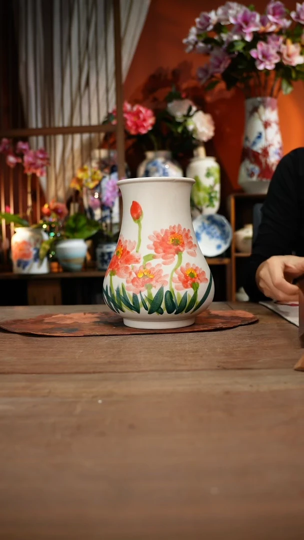 当代高温釉下彩手绘陶瓷餐具