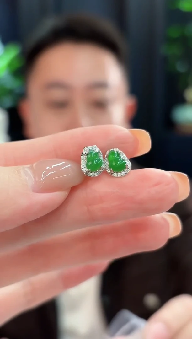 未镶嵌翡翠耳饰 缅甸A货/支持复检/一件