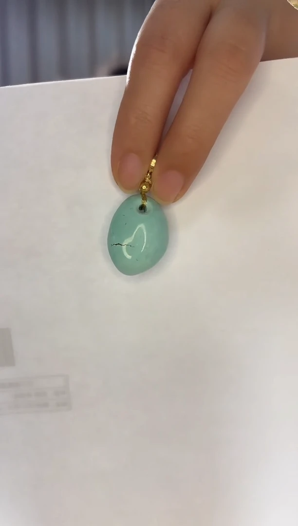 未镶嵌绿松石颈饰绿松石高瓷精品吊坠