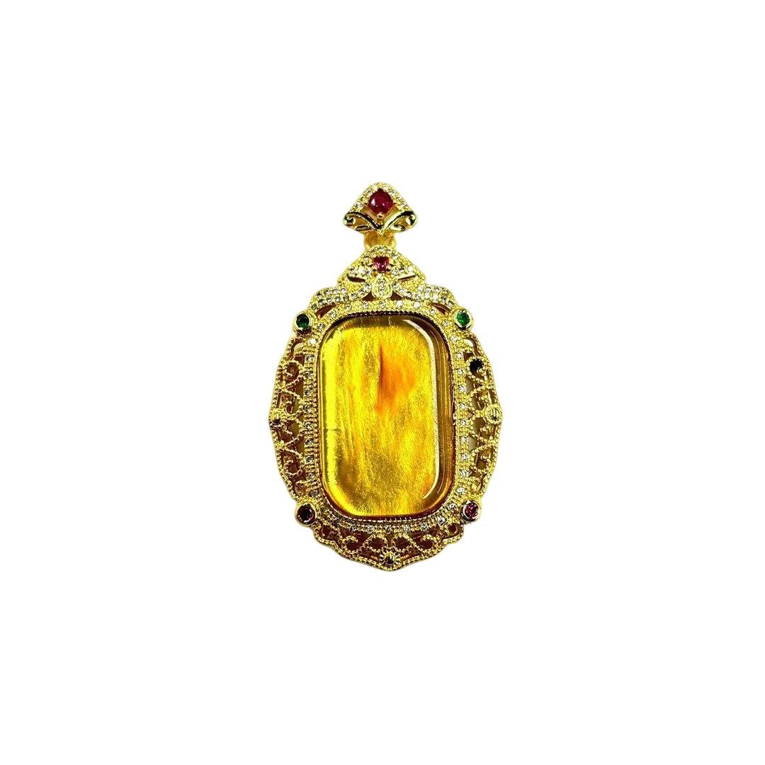 M735-国风设计款镂空无事牌吊坠-赠链-赠礼盒