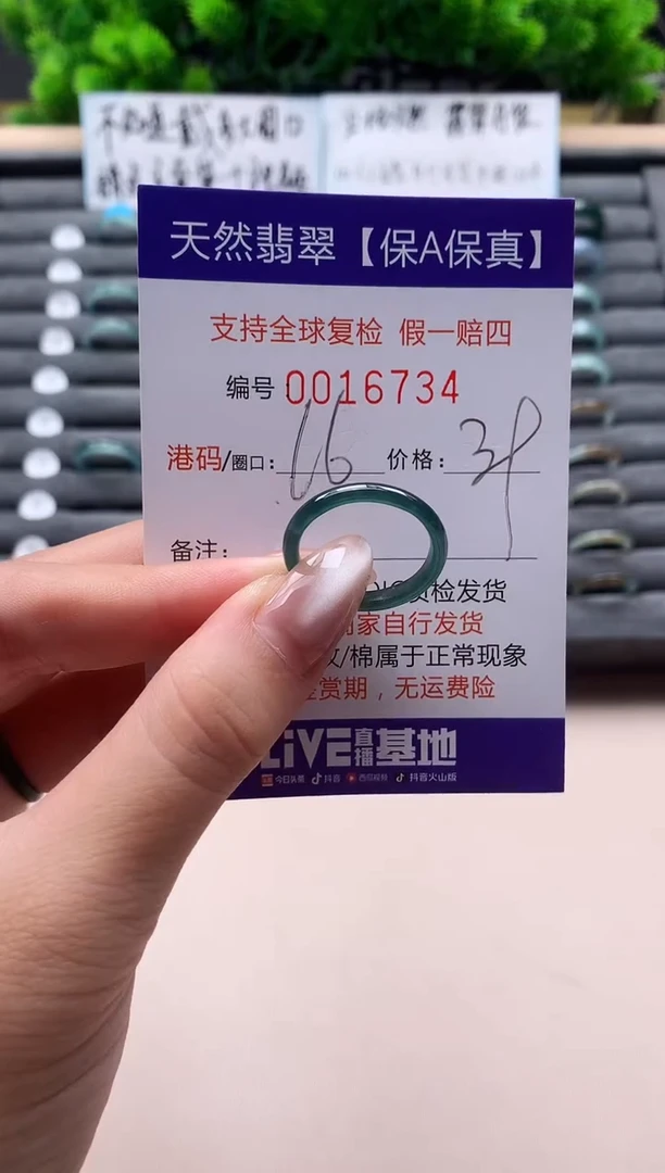 未镶嵌戒指翡翠天然  16734