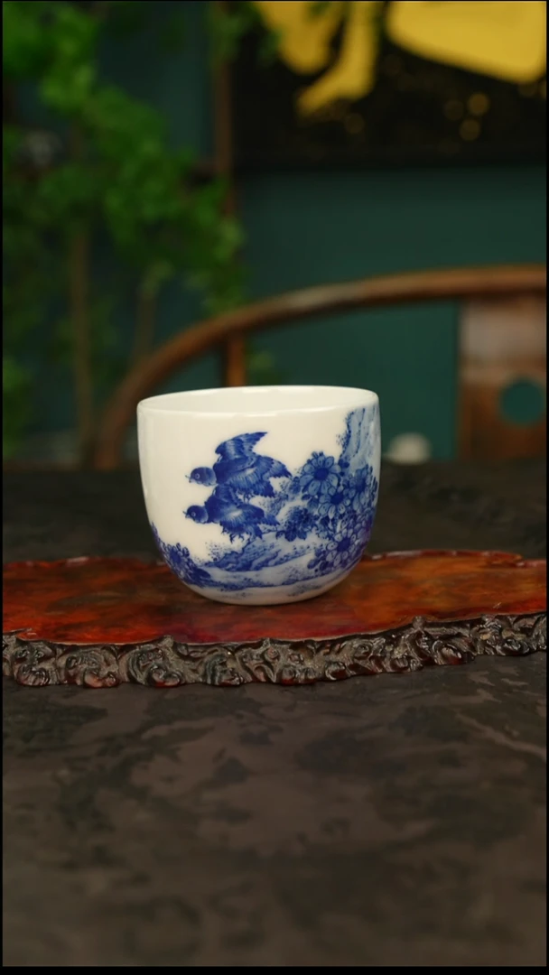 画堂春 邵辉平青花手绘主人杯