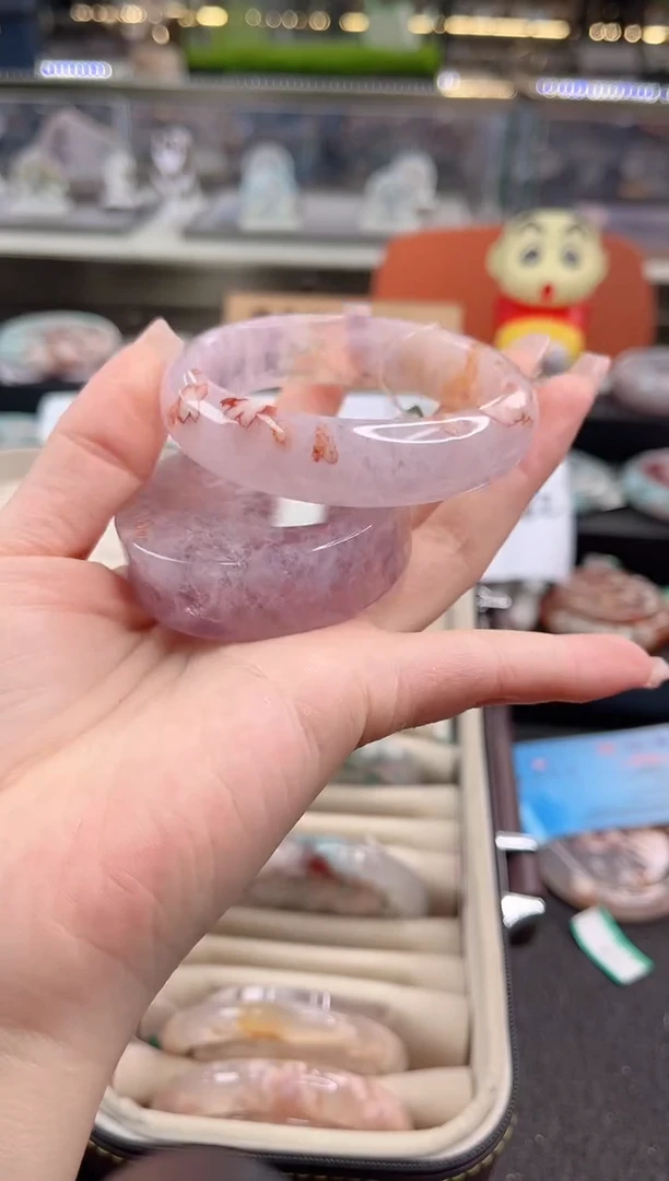 未镶嵌手镯石英质玉尘*丷圈口（赠品镯心）