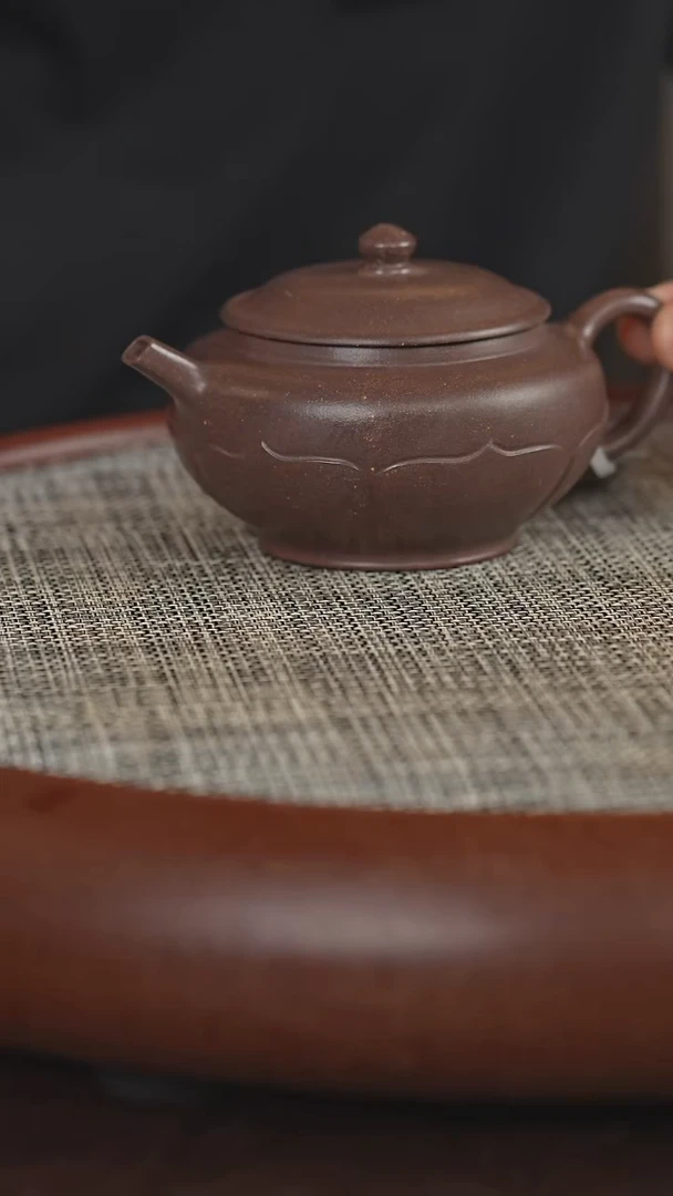 茶壶紫砂紫泥 禅莲