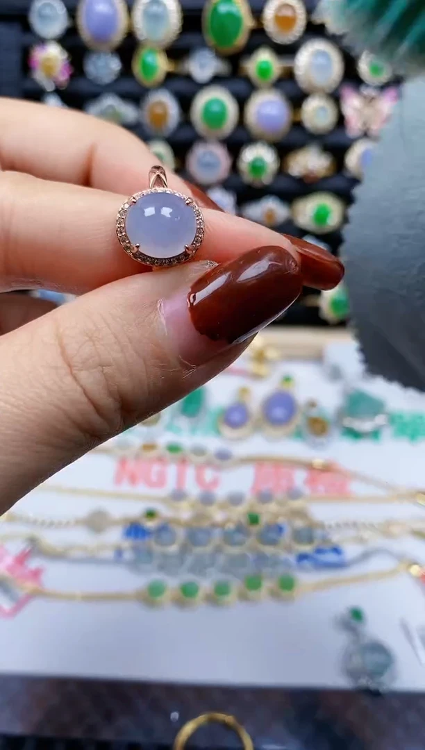 银S925镶嵌戒指翡翠333