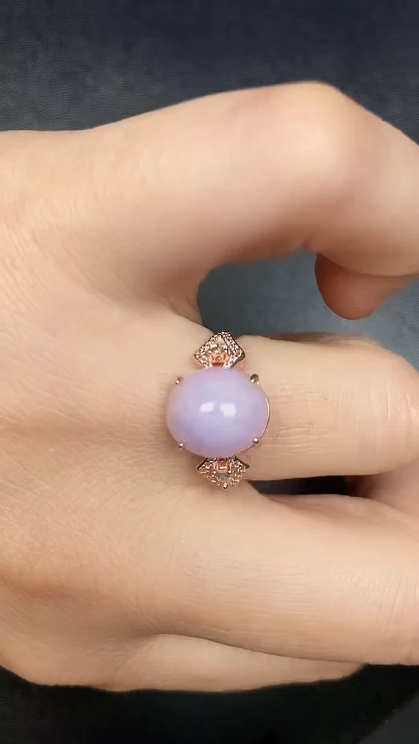 银S925镶嵌戒指翡翠7777