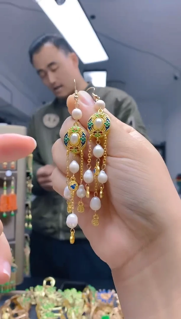 【闪购商品】淡水珍珠耳饰合金130珍珠耳饰