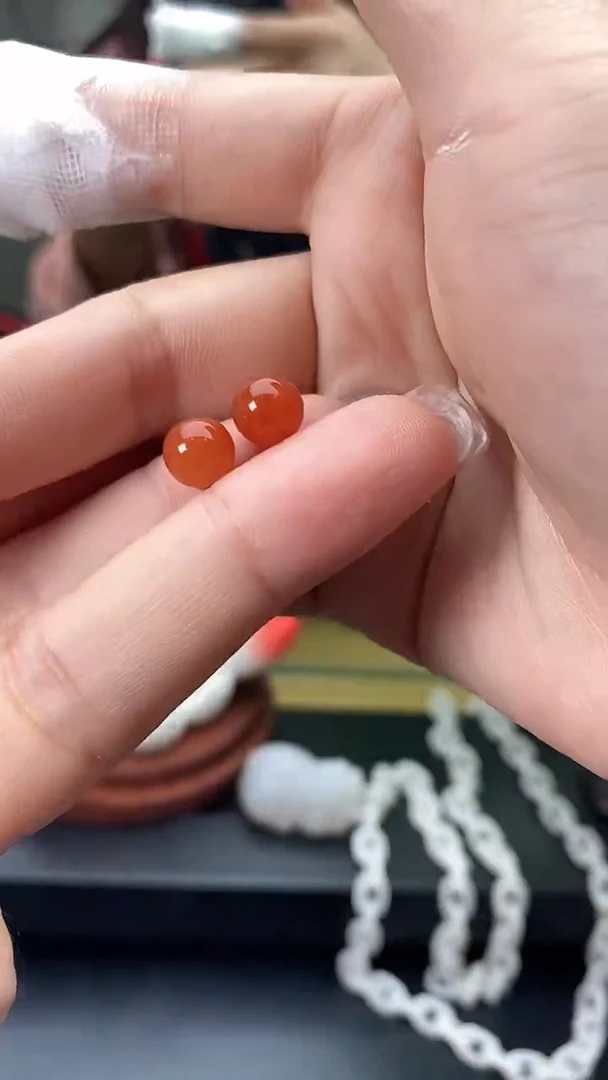 南红玛瑙未镶嵌耳饰批量货品多样性发其一/10801