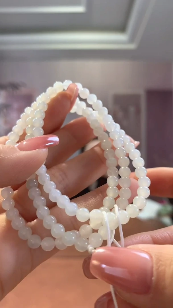 【闪购商品】和田玉珠串未镶嵌白玉多圈珠串