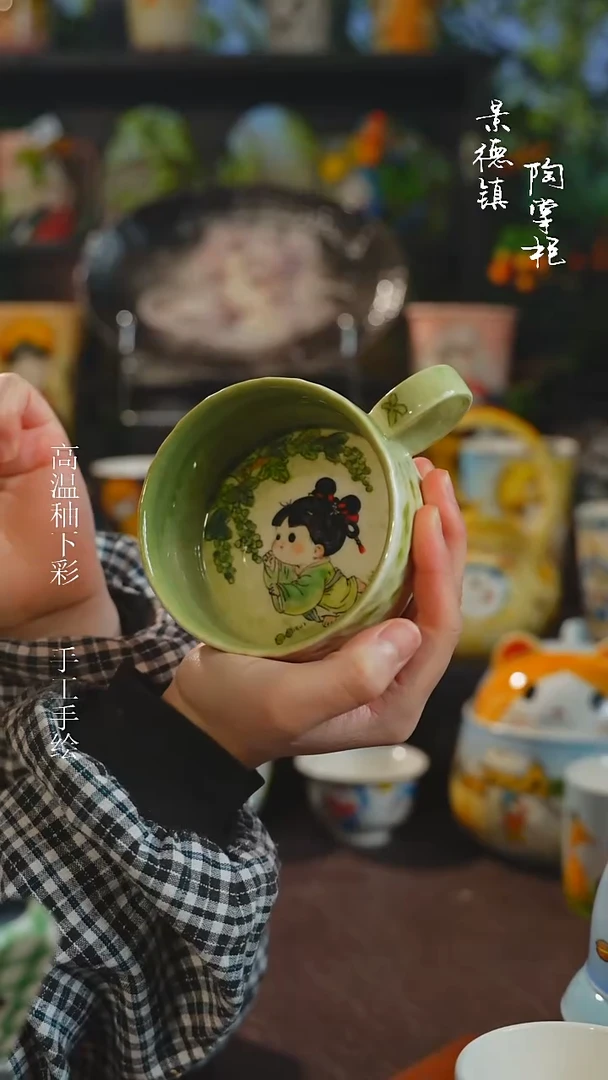 景德镇高温釉下彩纯手工手绘