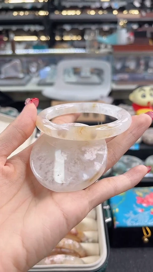 未镶嵌手镯石英质玉59圈口 （赠品镯心）3541120