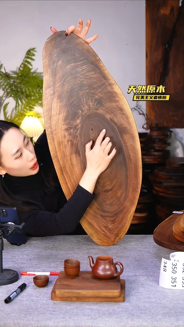 木北美黑胡桃原木.干裂疤结不属于商品质量问题完美主义者慎拍