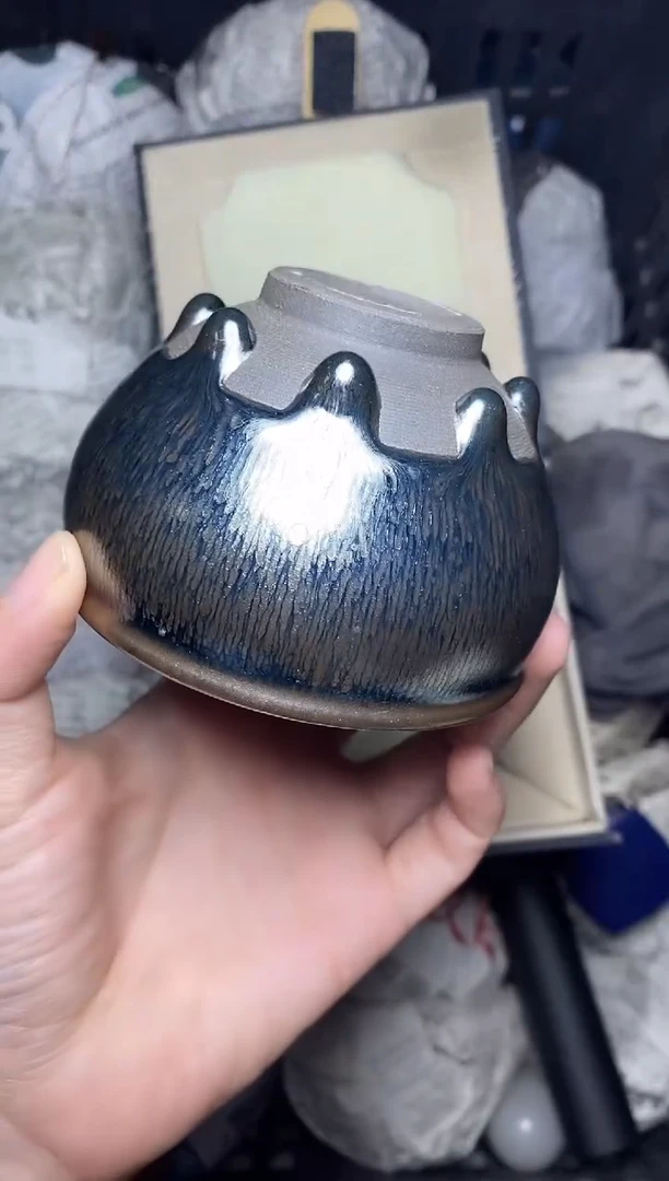 茶盏八方来财  盏三疯建盏茶器