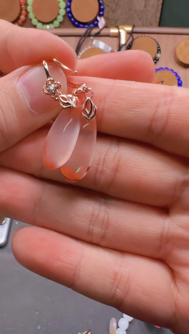 未镶嵌南红玛瑙耳坠JWH12094