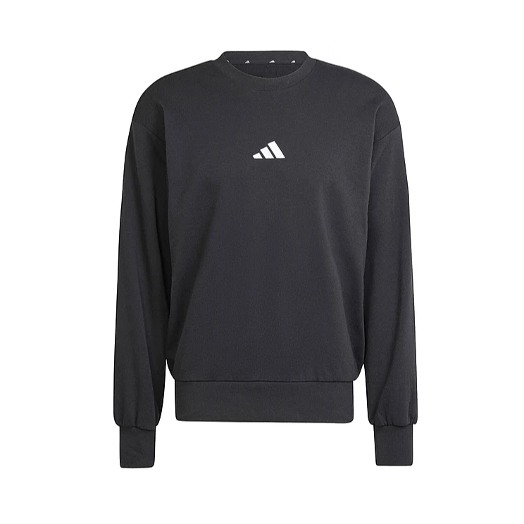 adidas/阿迪达斯【商场同款】男黑色圆领运动休闲卫衣套头衫JE3837