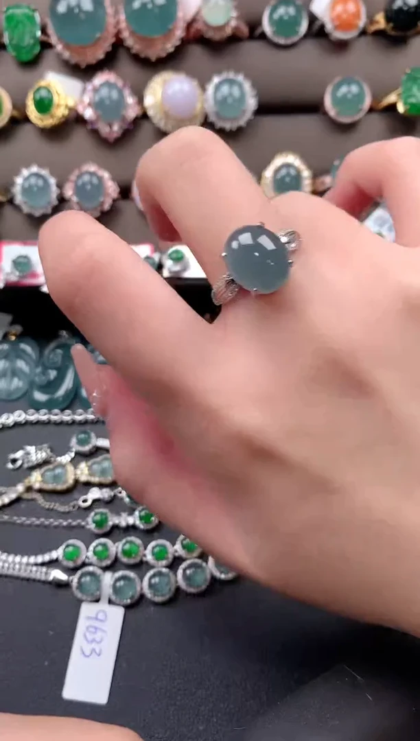 【闪购商品】翡翠戒指银S925镶嵌51214