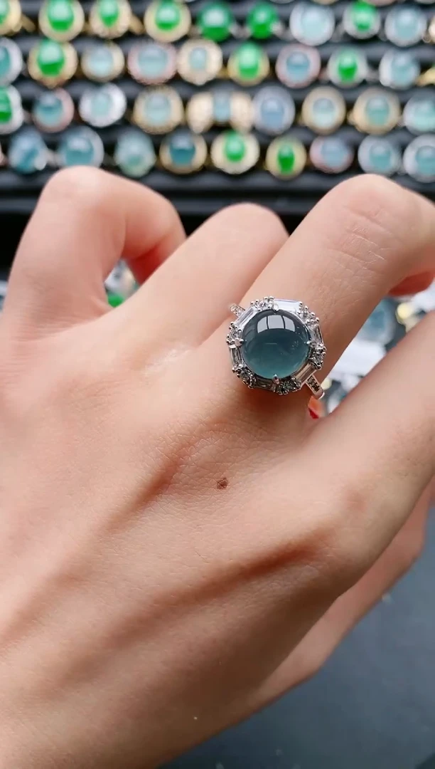 【闪购商品】翡翠戒指银S925镶嵌11111