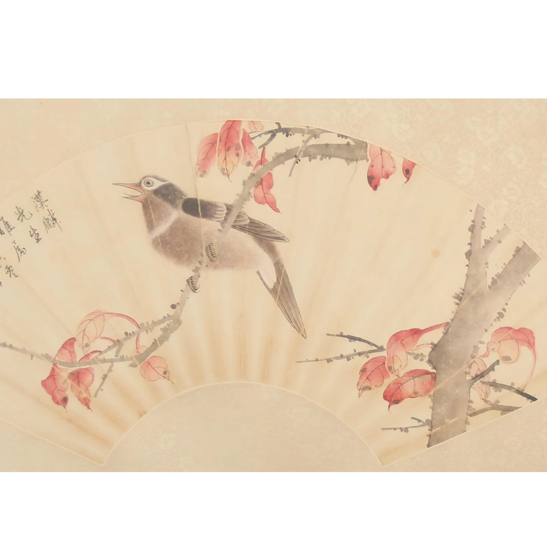 LOT.003 佚名 花鸟 纸本扇面 18*51cm 662