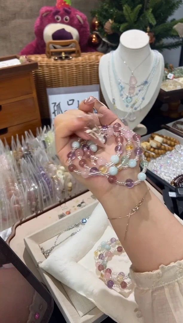 水晶手串未镶嵌孤品捡漏均匀瑕疵介意勿拍