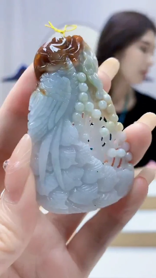 未镶嵌定制翡翠4829DD-毛货挂件125