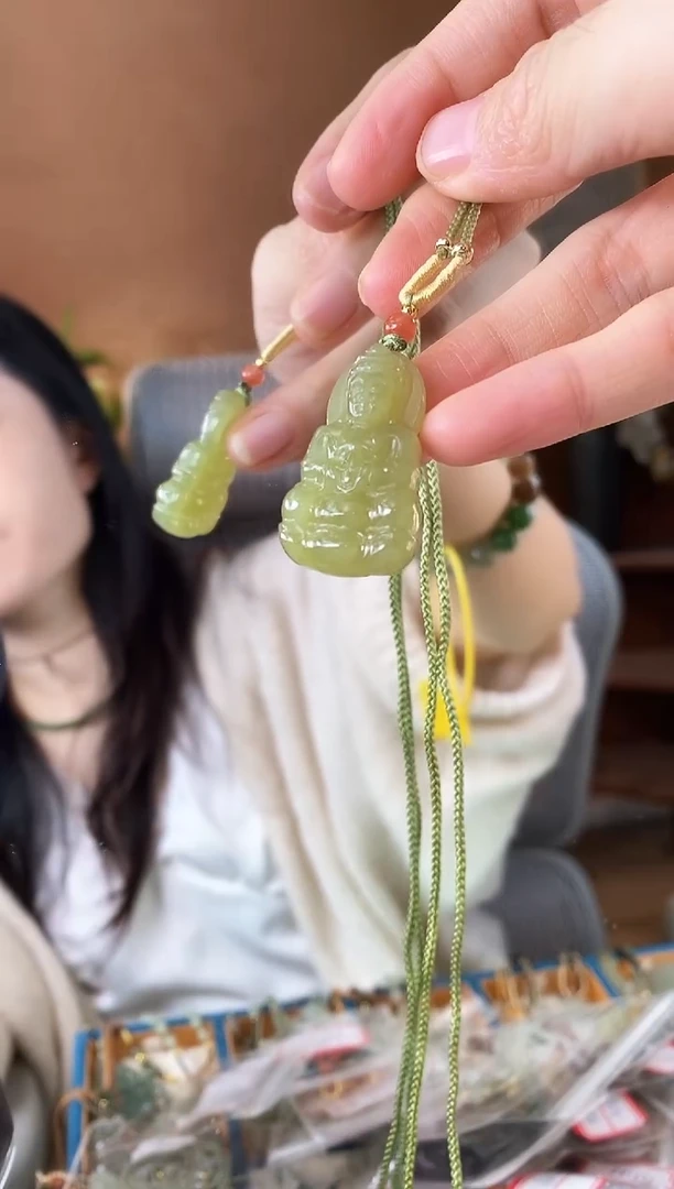 颈饰未镶嵌和田玉观音和田玉项链