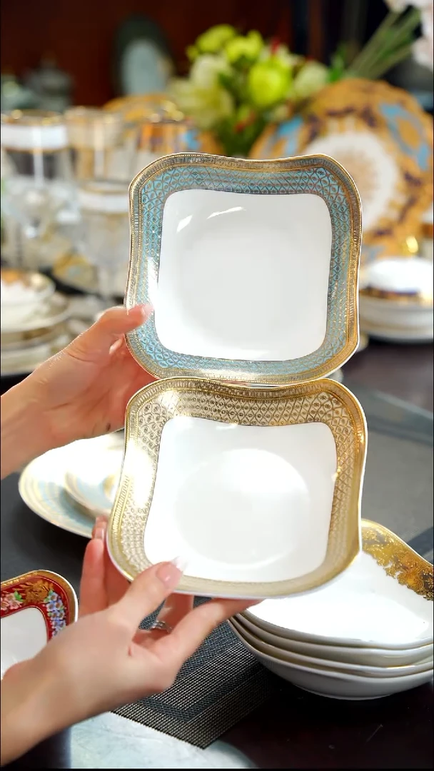 瓷片混搭沙拉碗  2个  福利款