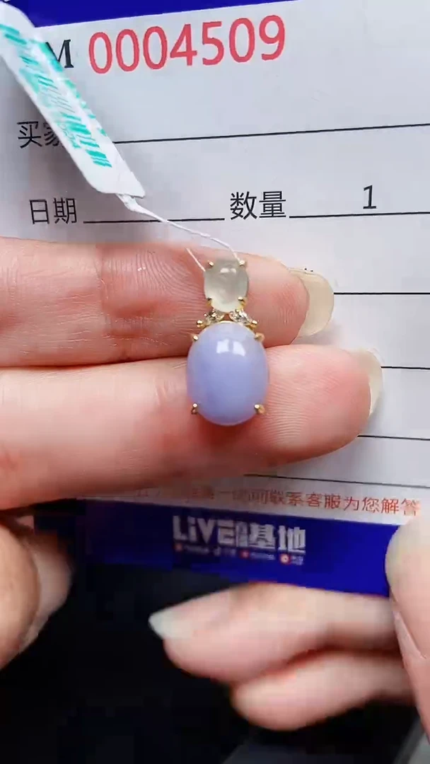 颈饰银S925镶嵌翡翠4509