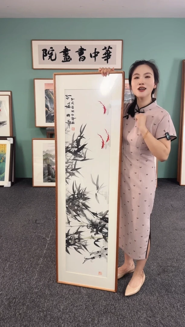 国画竹报平安 155*45 孙吉祥