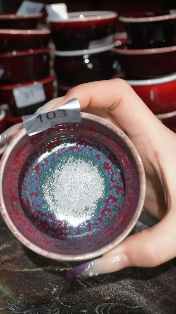 摆件陶精品窑变钧瓷茶器