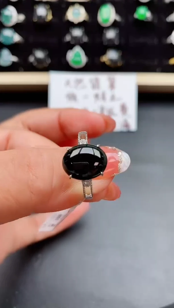 【闪购商品】翡翠戒指银S925镶嵌50800
