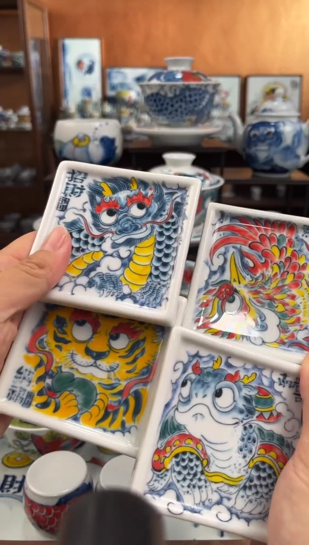 昨明四神兽杯垫4个