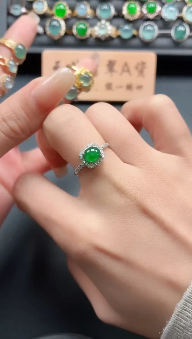银S925镶嵌戒指翡翠1111